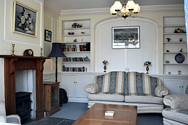 Panelled living room holiday letting North Devon