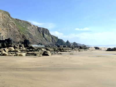 Sandymouth beach locals beach at Sandymouth